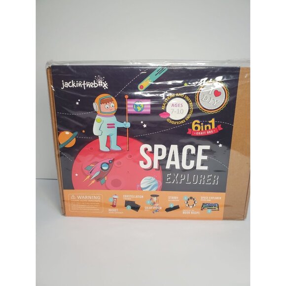 New and Sealed Jackinthebox 6 in 1 Craft Box Space Explorer Activity Box - Picture 4 of 9